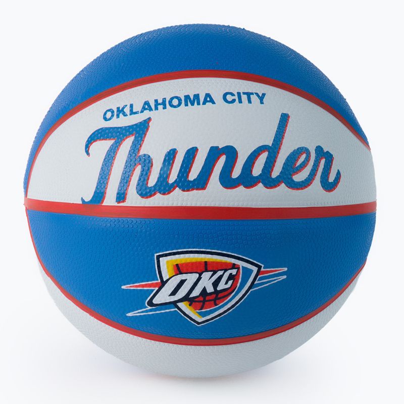 Wilson NBA Team Retro Mini баскетболна топка Oklahoma City Thunder синя WTB3200XBOKC