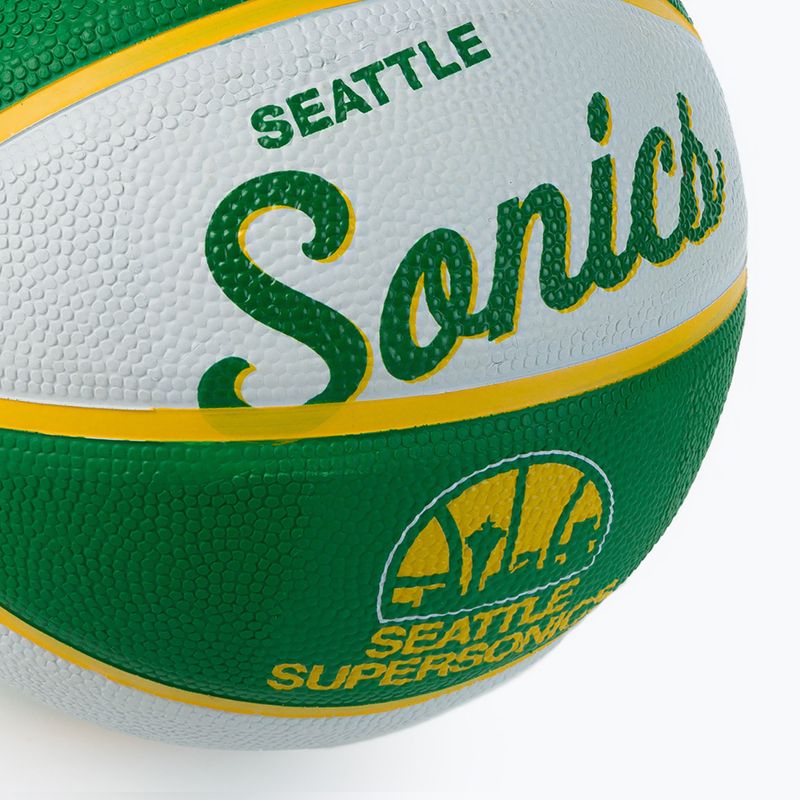 Wilson NBA Team Retro Mini Seattle SuperSonics баскетбол зелен WTB3200XBSEA 3
