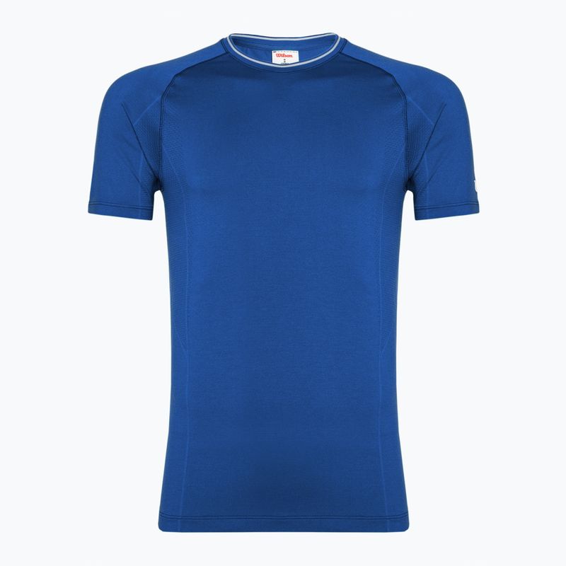 Мъжка безшевна риза Wilson Team Crew royal blue