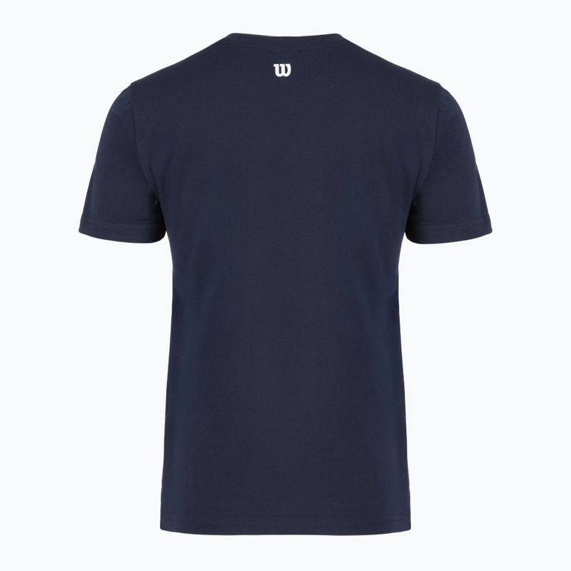 Дамска тенис фланелка Wilson Team Graphic Script W classic navy script 2