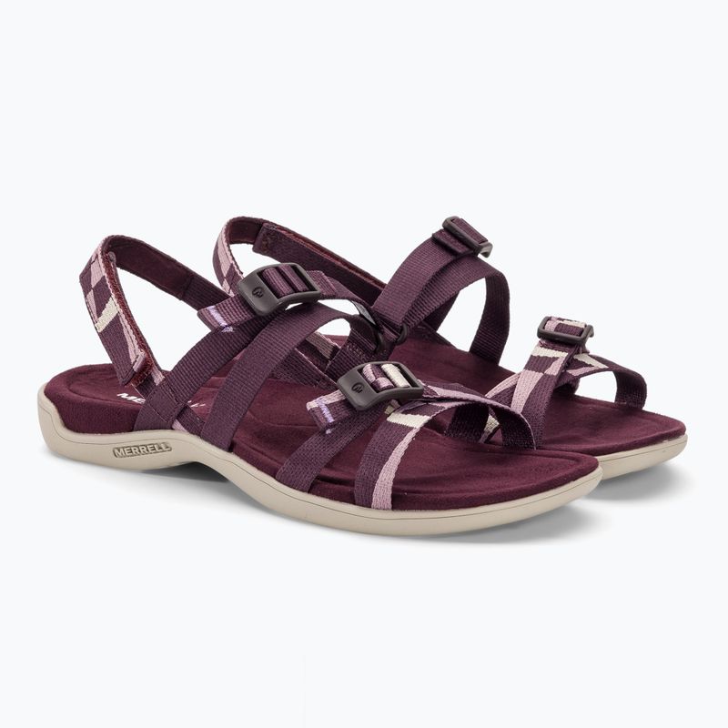Дамски сандали Merrell District 3 Backstrap Web в цвят бордо 4