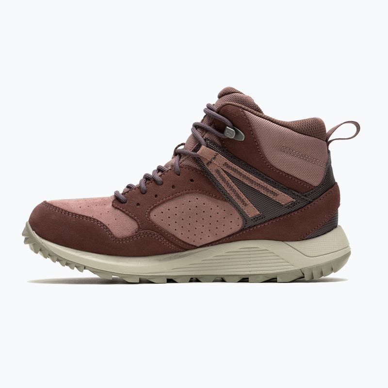 Дамски туристически обувки Merrell Wildwood Mid Ltr Wp marron/burlwood 8