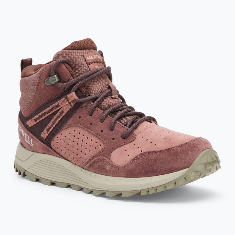 Дамски туристически обувки Merrell Wildwood Mid Ltr Wp marron/burlwood