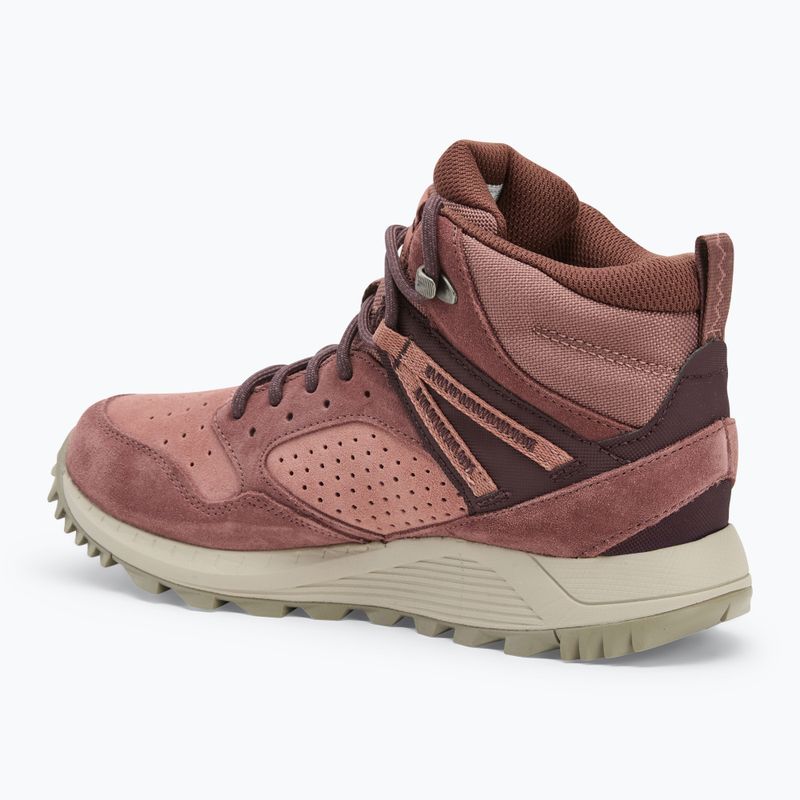 Дамски туристически обувки Merrell Wildwood Mid Ltr Wp marron/burlwood 3