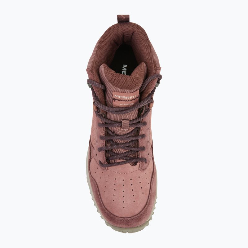 Дамски туристически обувки Merrell Wildwood Mid Ltr Wp marron/burlwood 5