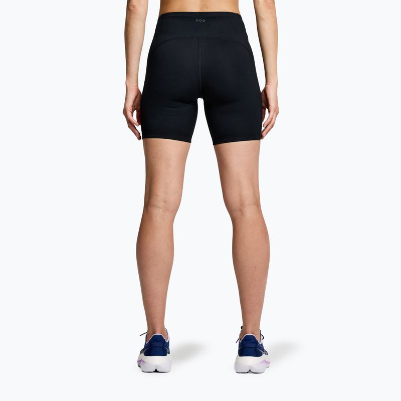 Дамски къси панталони за бягане Saucony Fortify 6" черни 2