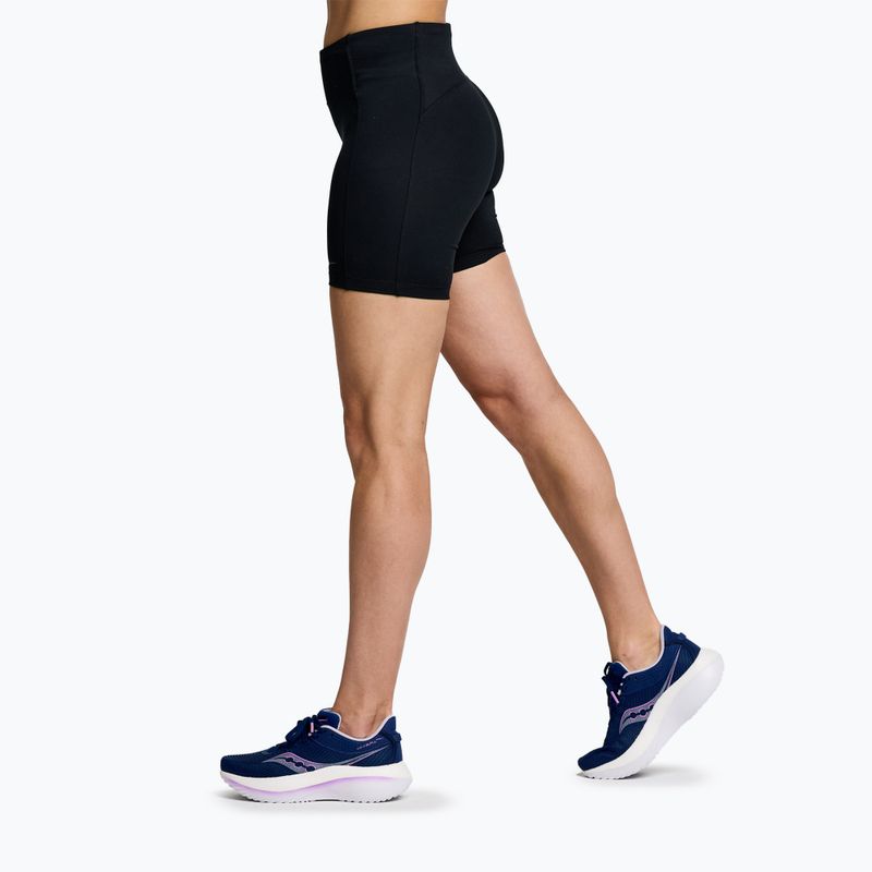 Дамски къси панталони за бягане Saucony Fortify 6" черни 3