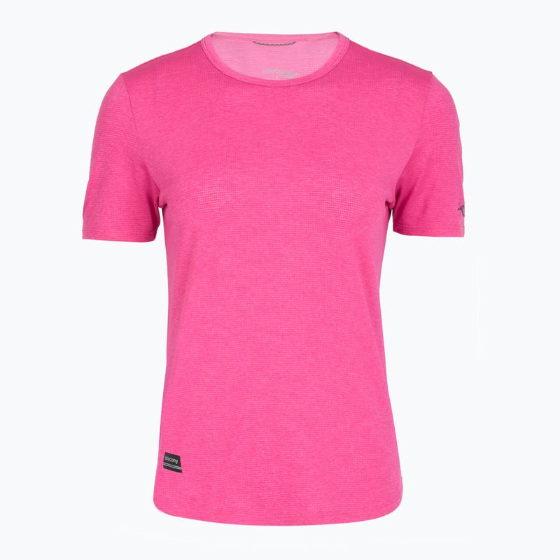 Дамска тениска за бягане Saucony Stopwatch SS fuchsia heather