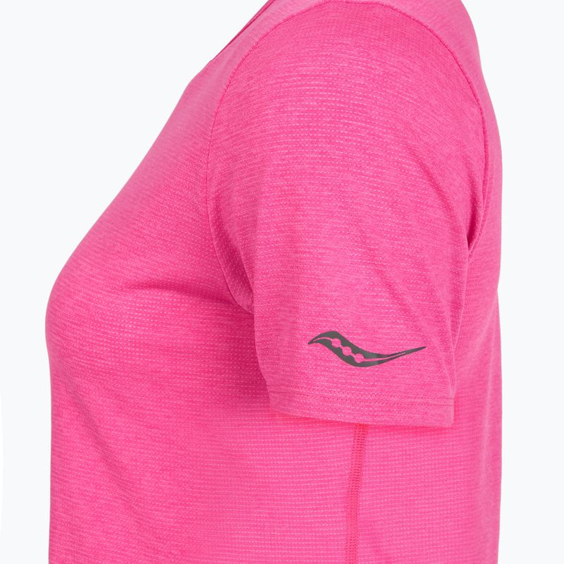 Дамска тениска за бягане Saucony Stopwatch SS fuchsia heather 4
