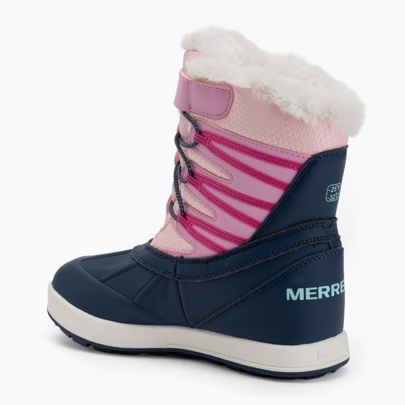 Детски ботуши за сняг Merrell Snow Bank 5.0 WP navy/pink 3