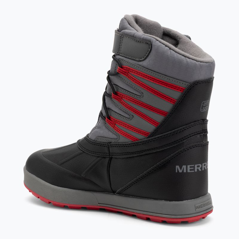 Детски ботуши за сняг Merrell Snow Bank 5.0 WP black/red 3