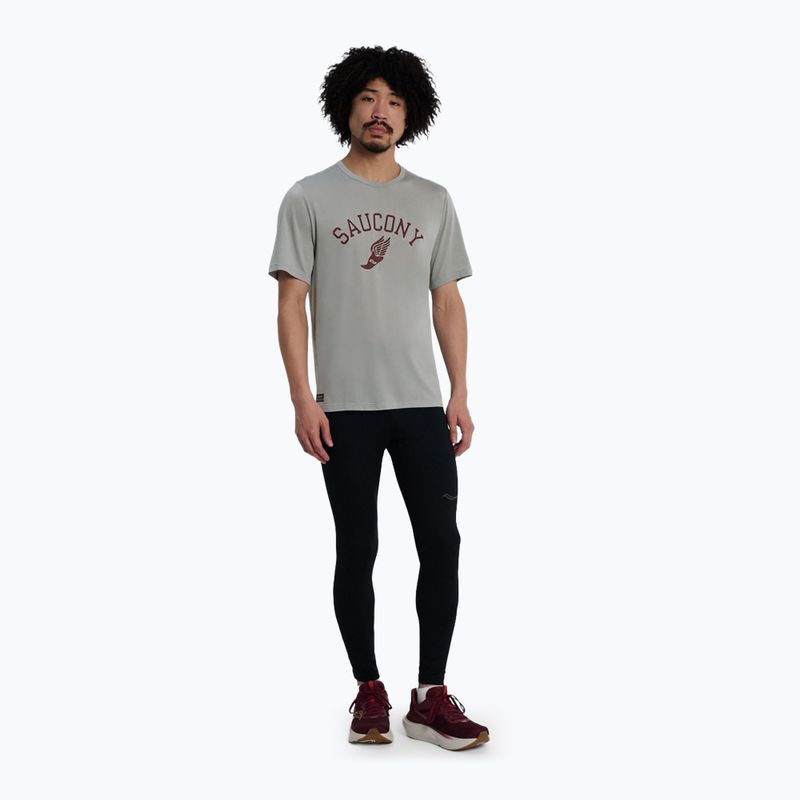 Мъжка тениска за бягане Saucony Stopwatch light grey heather 2