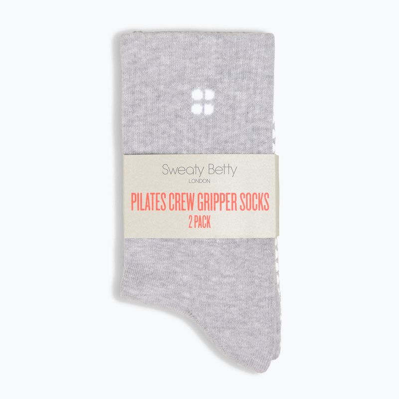 Дамски чорапи Sweaty Betty Pilates Crew Gripper 2 pary light grey marl 2