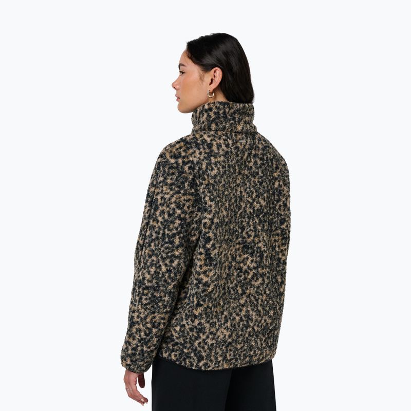 Дамски суитшърт Sweaty Betty Plush Contrast Zip Up Fleece brown ink leopard print 3