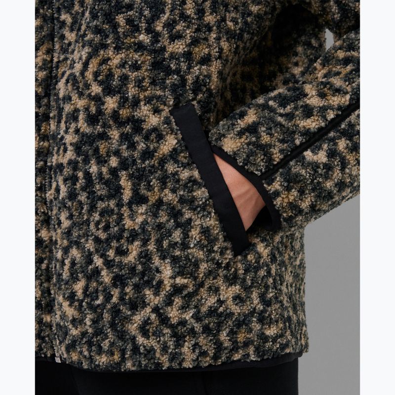 Дамски суитшърт Sweaty Betty Plush Contrast Zip Up Fleece brown ink leopard print 6
