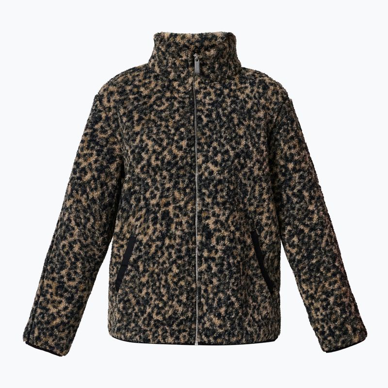 Дамски суитшърт Sweaty Betty Plush Contrast Zip Up Fleece brown ink leopard print 7