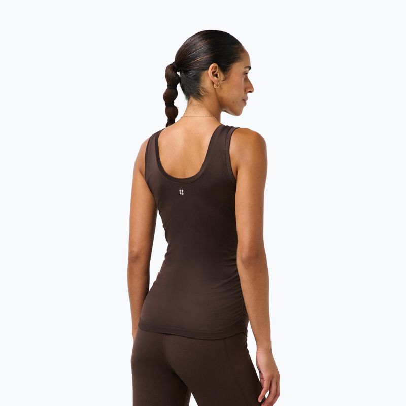 Дамска тениска за йога Sweaty Betty Seamless Ruched Tank espresso brown 2