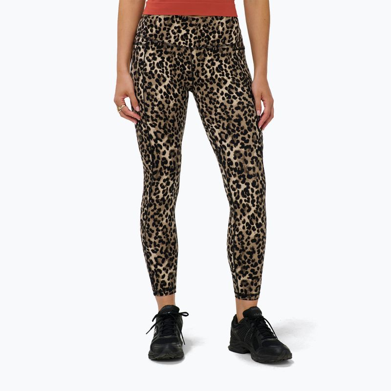Дамски тренировъчен клин Sweaty Betty Power Piping Workout 7/8 brown ink leopard print