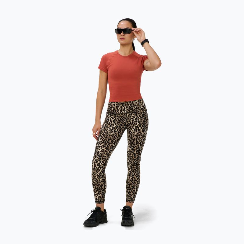 Дамски тренировъчен клин Sweaty Betty Power Piping Workout 7/8 brown ink leopard print 2