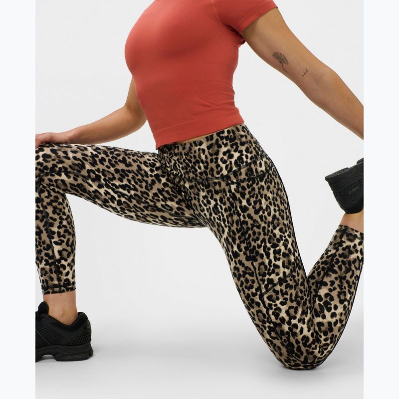 Дамски тренировъчен клин Sweaty Betty Power Piping Workout 7/8 brown ink leopard print 7