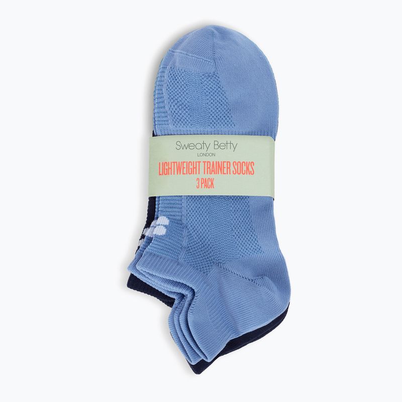 Дамски чорапи Sweaty Betty Lightweight Trainer 3 pary fadedblue frenchnavy crea 2