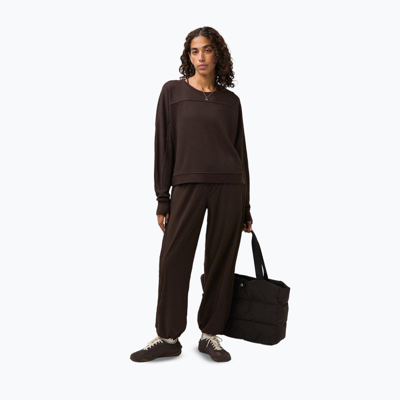 Дамски суитшърт Sweaty Betty After Class Yoke Crop espresso brown 2