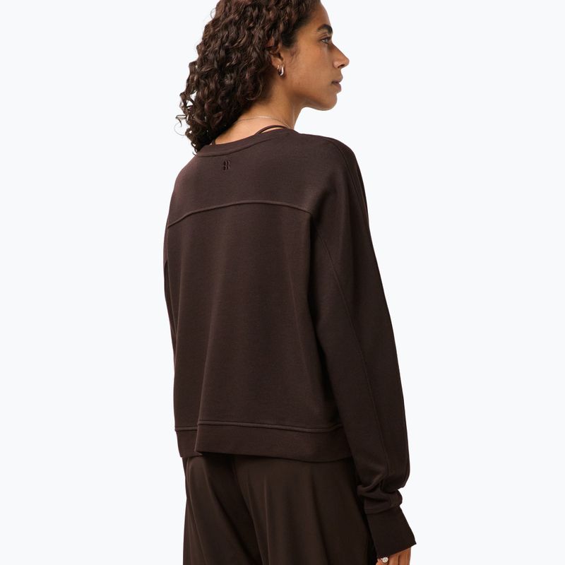 Дамски суитшърт Sweaty Betty After Class Yoke Crop espresso brown 3