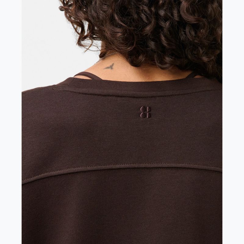 Дамски суитшърт Sweaty Betty After Class Yoke Crop espresso brown 4