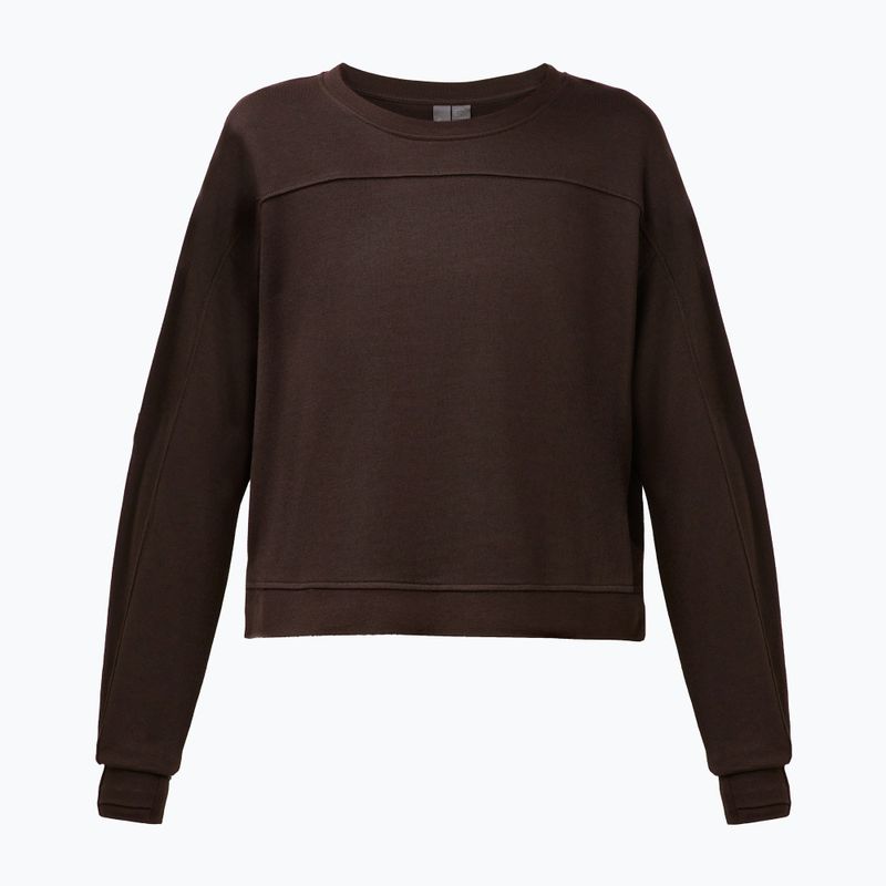 Дамски суитшърт Sweaty Betty After Class Yoke Crop espresso brown 6