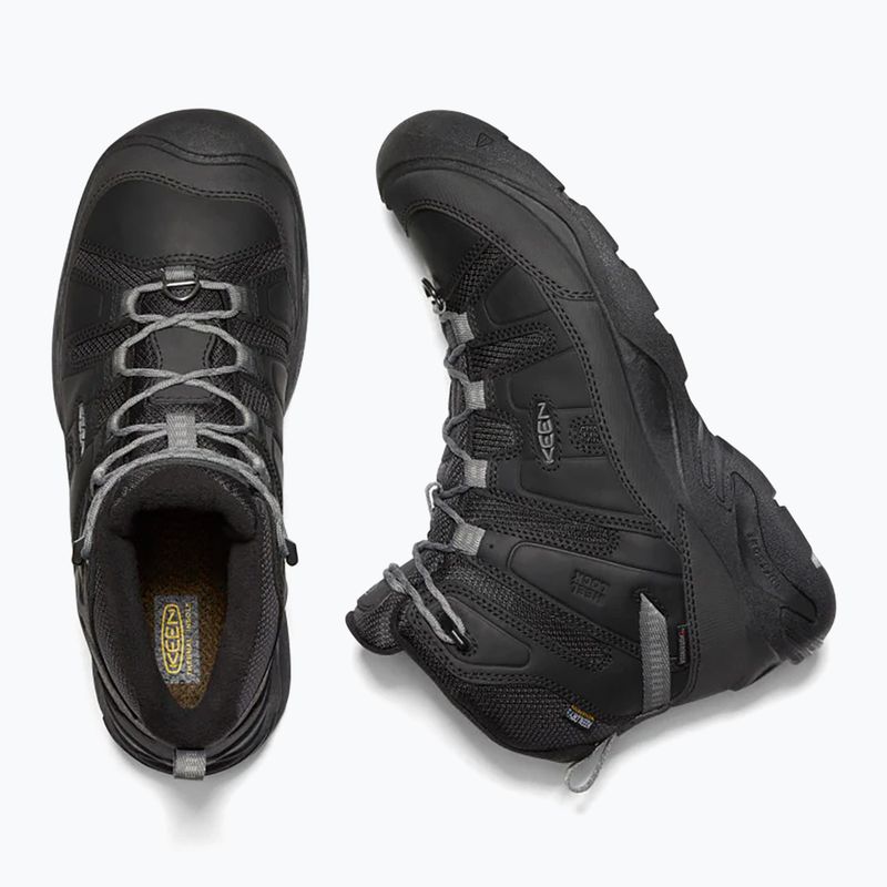 Мъжки туристически обувки KEEN Circadia Mid Polar black/steel grey 11