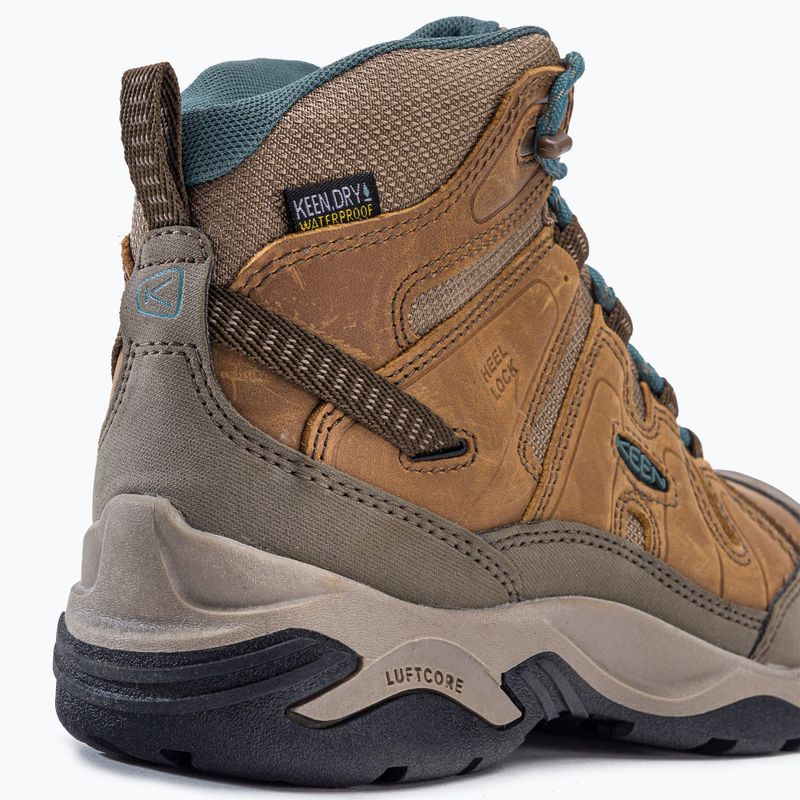 Дамски обувки за трекинг KEEN Circadia Mid WP toasted coconut/north atlantic 8