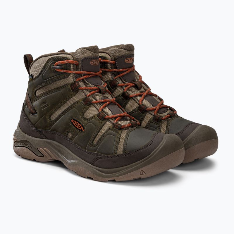 KEEN Circadia Mid WP мъжки ботуши за трекинг тъмна маслина/потърс глина 4