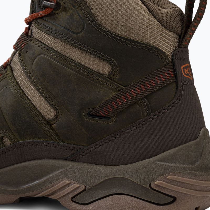 KEEN Circadia Mid WP мъжки ботуши за трекинг тъмна маслина/потърс глина 10