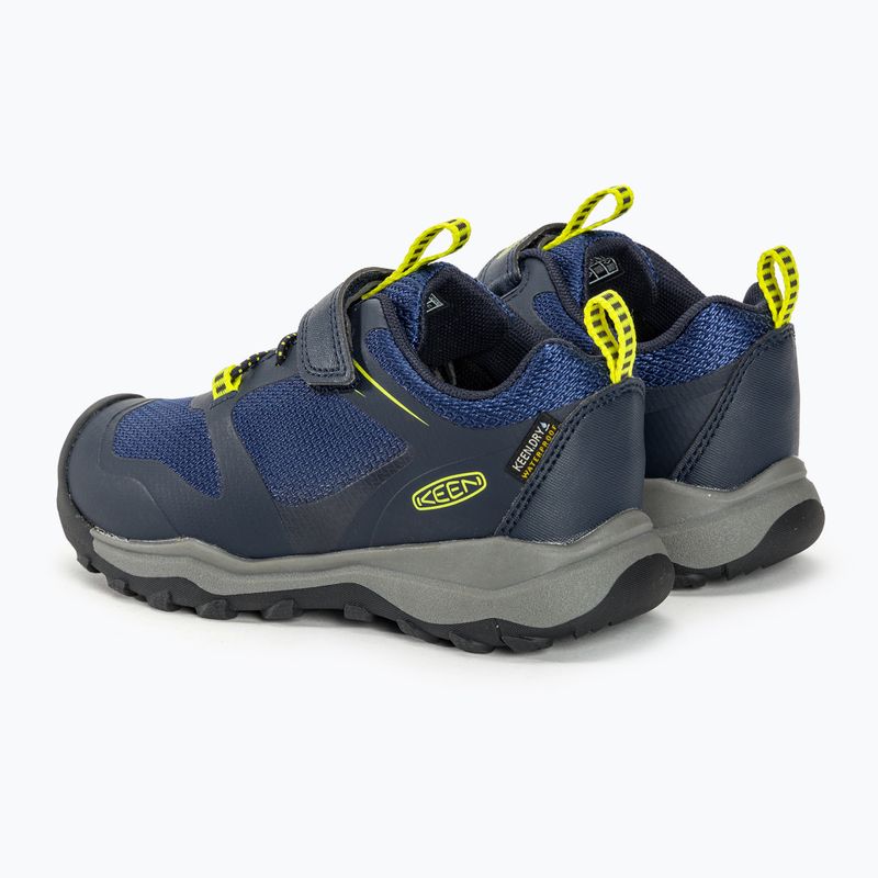 Детски туристически обувки KEEN Wanduro Low WP sky captain/evening primrose 3