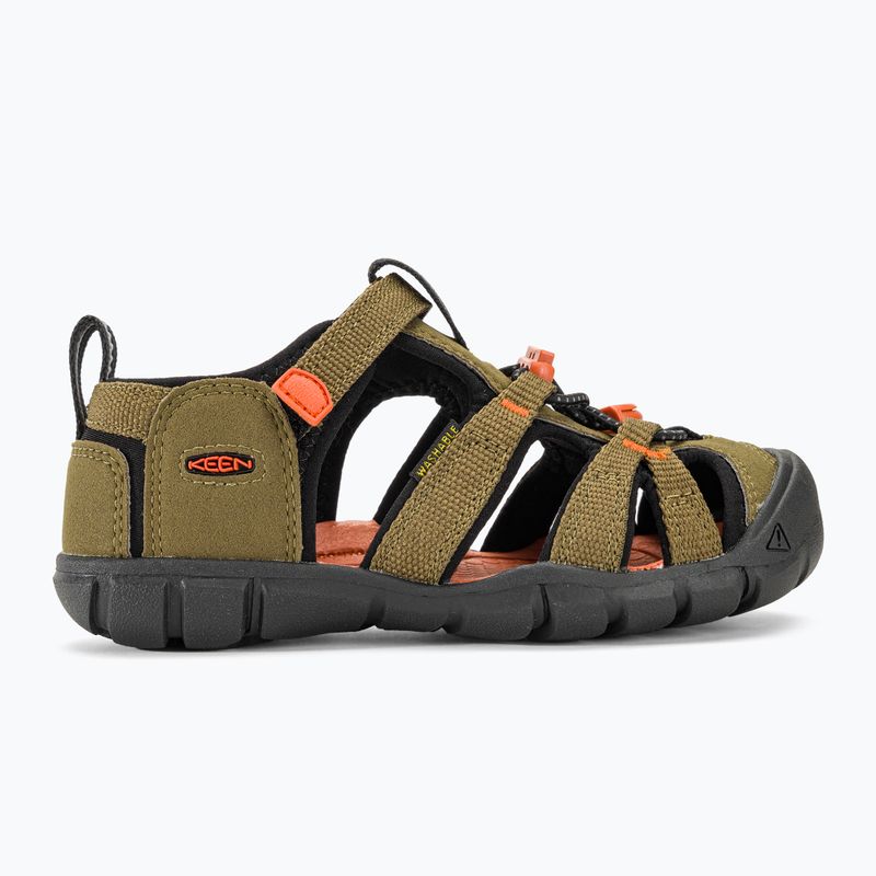 Детски сандали KEEN Seacamp II CNX dark olive/gold flame 2