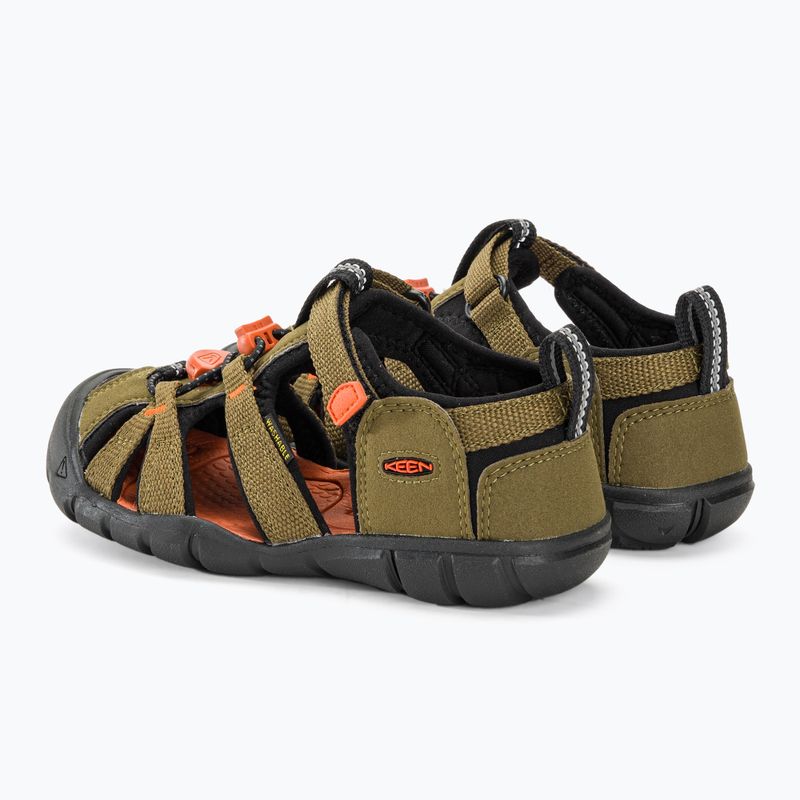 Детски сандали KEEN Seacamp II CNX dark olive/gold flame 3