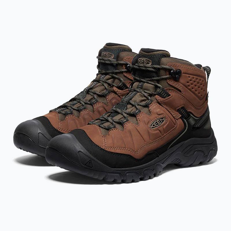 Мъжки обувки за трекинг KEEN Targhee IV Mid Wp wide bison / brindle 9