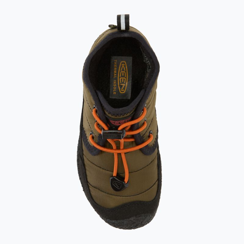 Детски обувки KEEN Howser II Chukka WP dark olive/gold flame 5