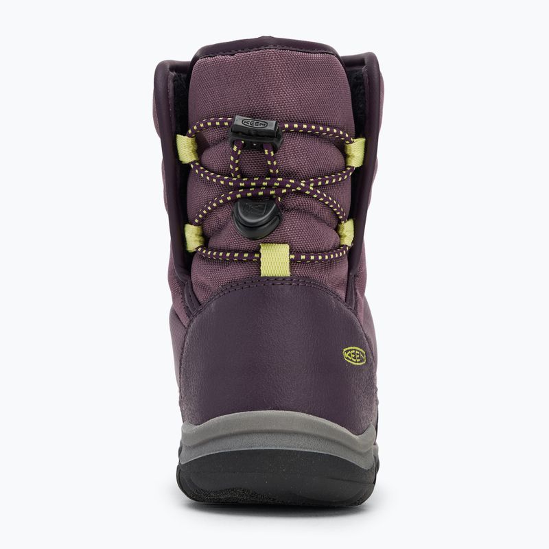 Детски ботуши за сняг KEEN Puffrider WP black plum/daiquiri green 6