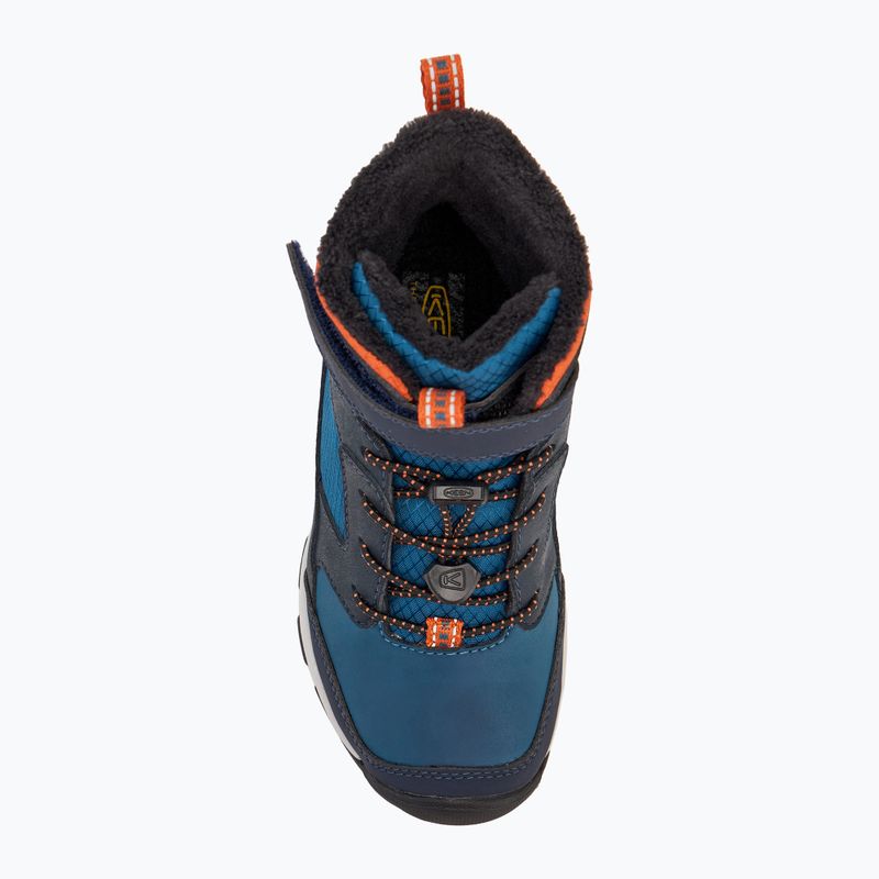 Детски ботуши за сняг KEEN Skua Winter WP sky captain/gold flame 5