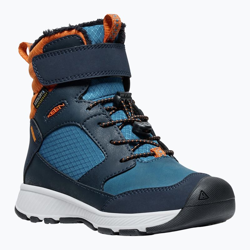 Детски ботуши за сняг KEEN Skua Winter WP sky captain/gold flame 8