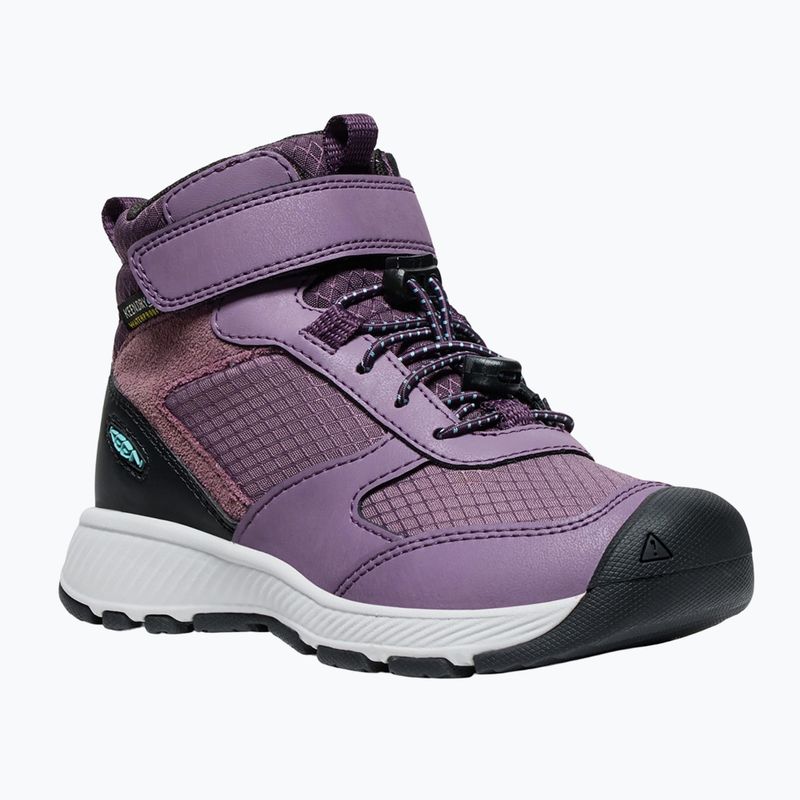 Детски туристически обувки KEEN Skua Mid WP black plum/plum perfect 8