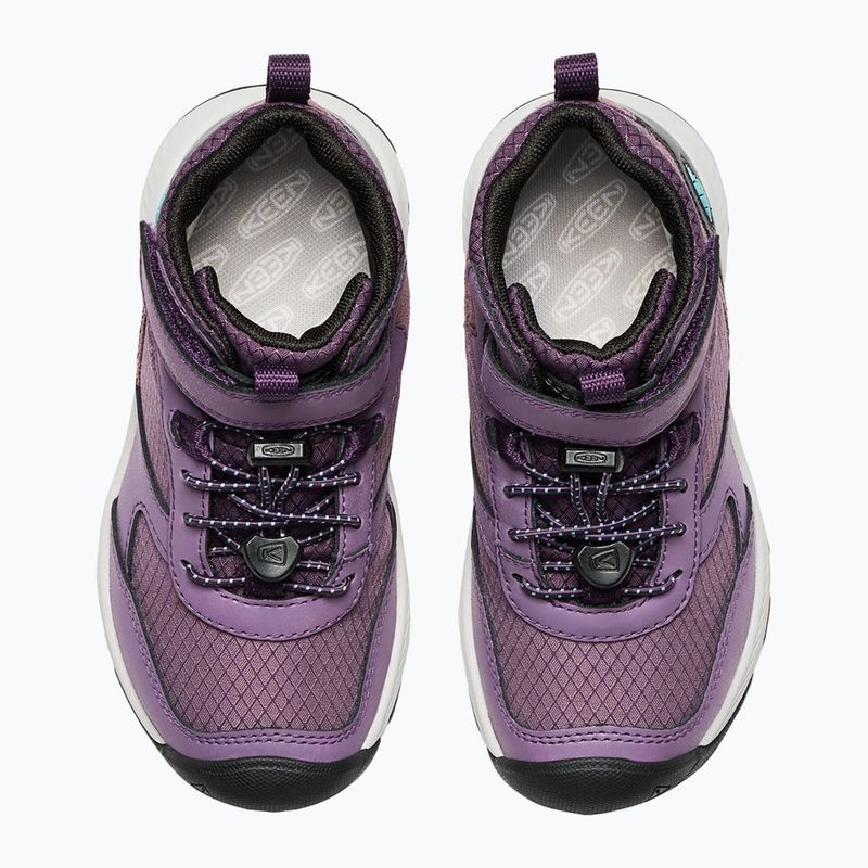 Детски туристически обувки KEEN Skua Mid WP black plum/plum perfect 12