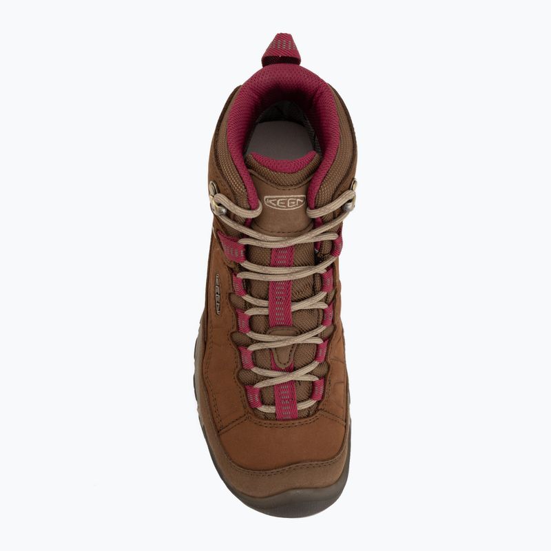 Дамски обувки за трекинг KEEN Targhee IV Mid Wp bison/beaujolais 5