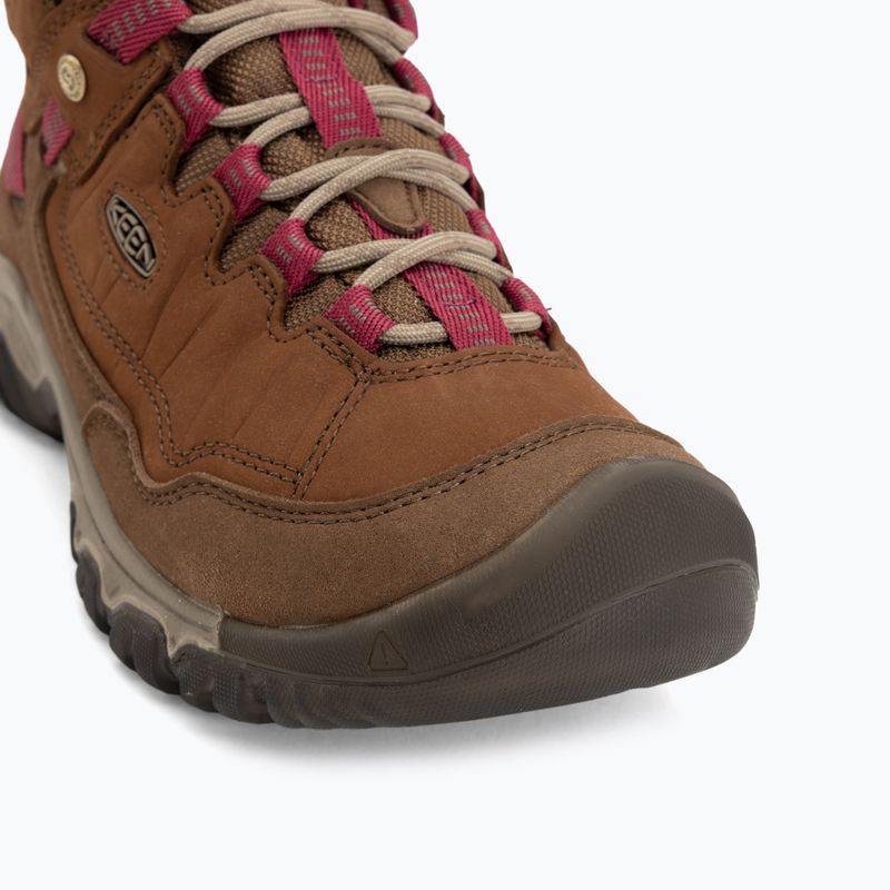 Дамски обувки за трекинг KEEN Targhee IV Mid Wp bison/beaujolais 7