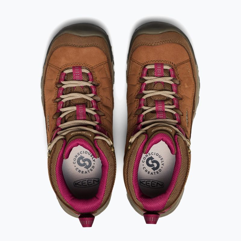 Дамски обувки за трекинг KEEN Targhee IV Mid Wp bison/beaujolais 5