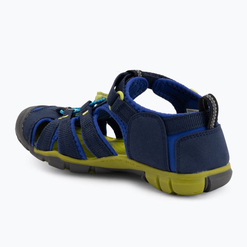 Юношески сандали KEEN Seacamp II CNX naval academy/chartreuse 3