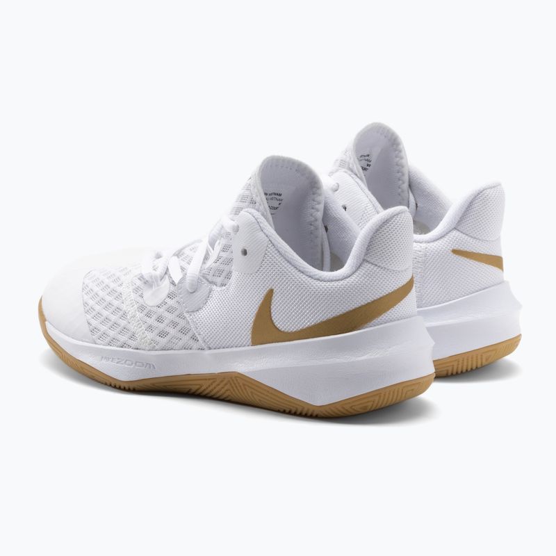 Обувки за волейбол Nike Zoom Hyperspeed Court SE бяло/златно 3