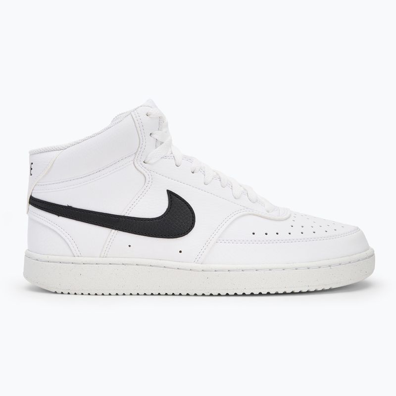 Nike Court Vision Mid Next Nature мъжки обувки бяло/бяло/черно 2