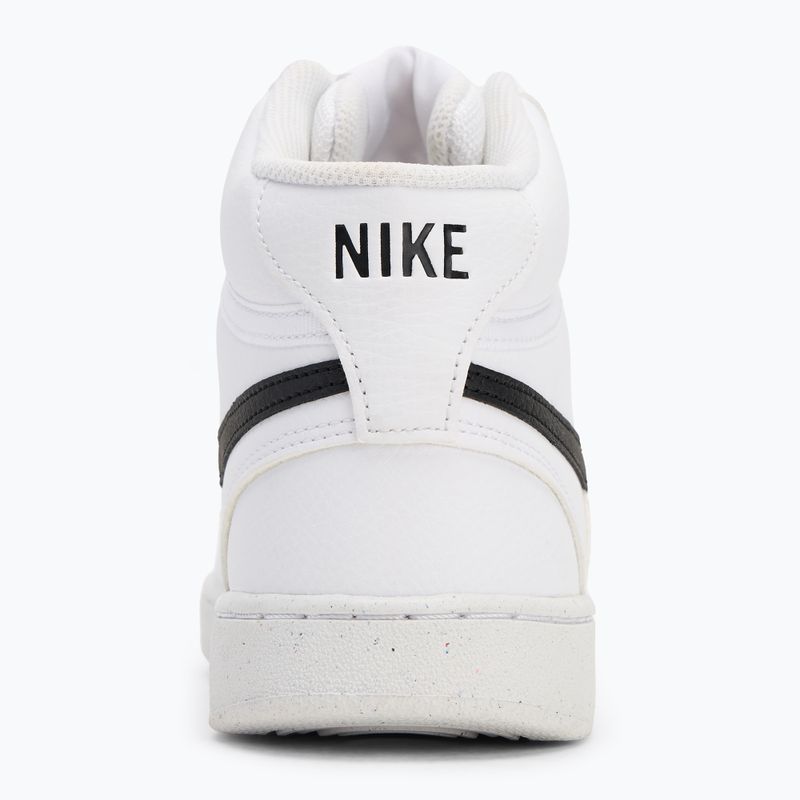 Nike Court Vision Mid Next Nature мъжки обувки бяло/бяло/черно 6